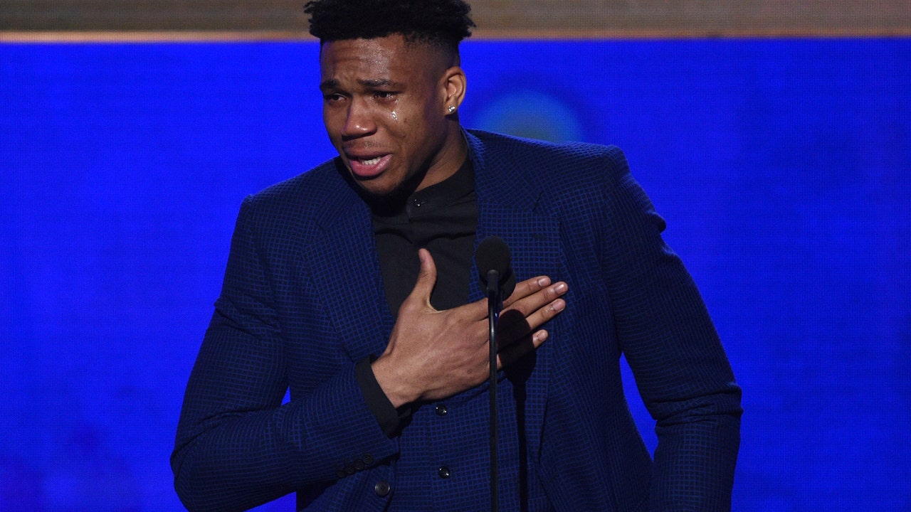 Teary-eyed Antetokounmpo wins NBA MVP honors